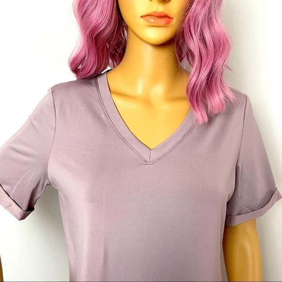 SHEIN Mauve V-Neck Tunic Top Size: Small - Picture 2 of 12
